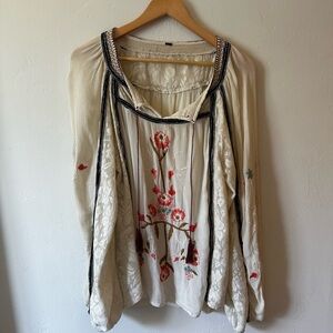 Free people boho embroidery top